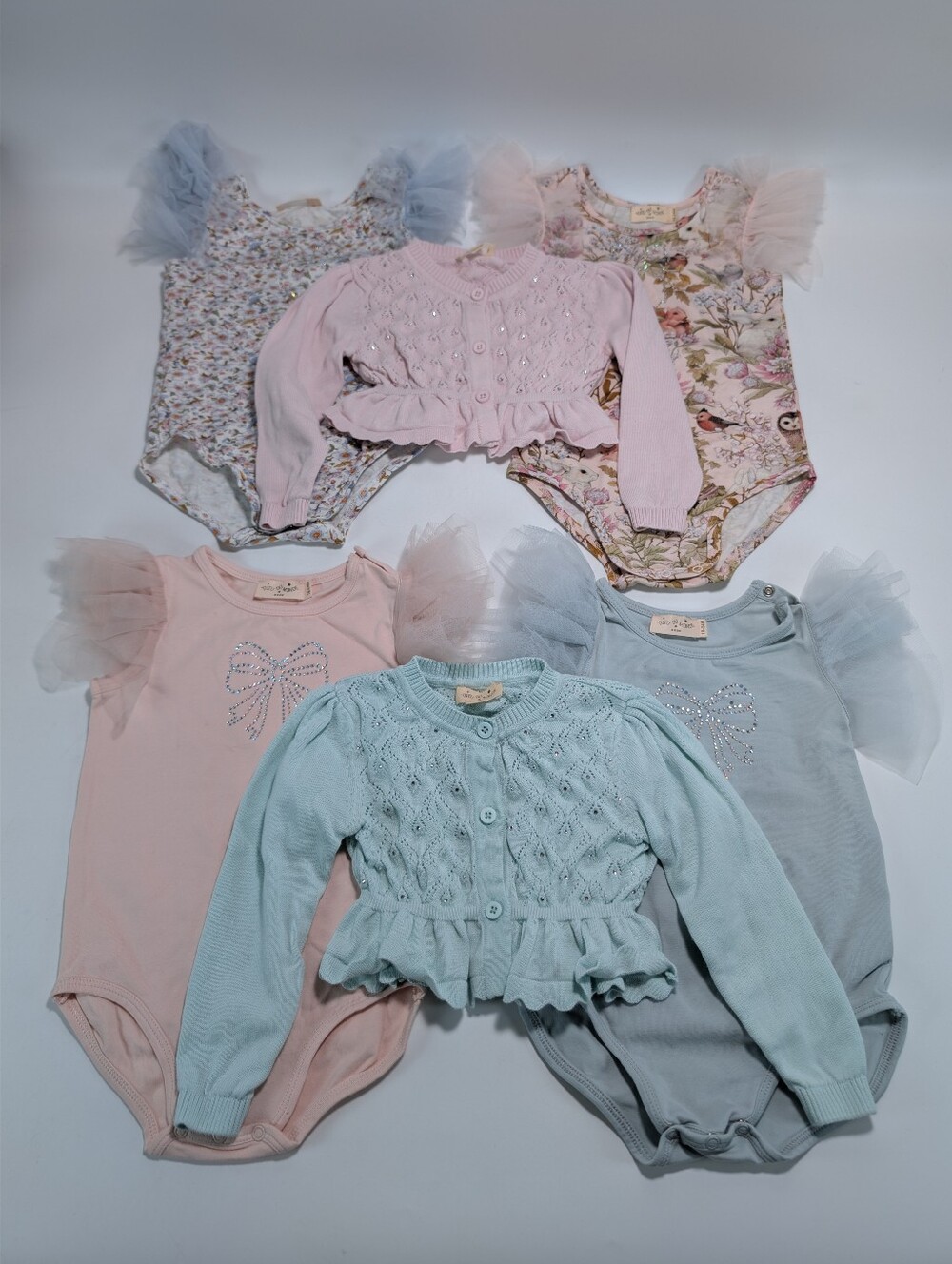 Tutu du Monde Bebe Lot - Four Bodysuits & Two Sweaters